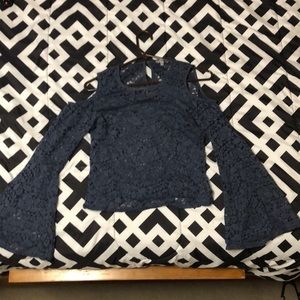 Navy blue see through floral shirt😍😍